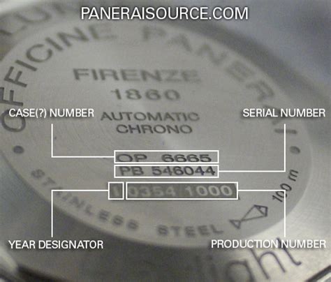 panerai u serie|Panerai Caseback Reference Numbers .